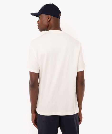 camiseta casual relaxed fit com bolso off white