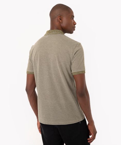 polo comfort básica mescla verde militar