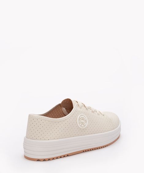 tênis casual micro furos moleca branco