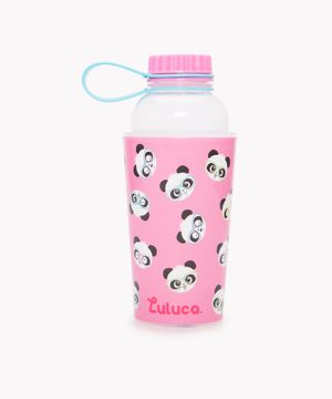 garrafa infantil luluca com alça 430ml rosa