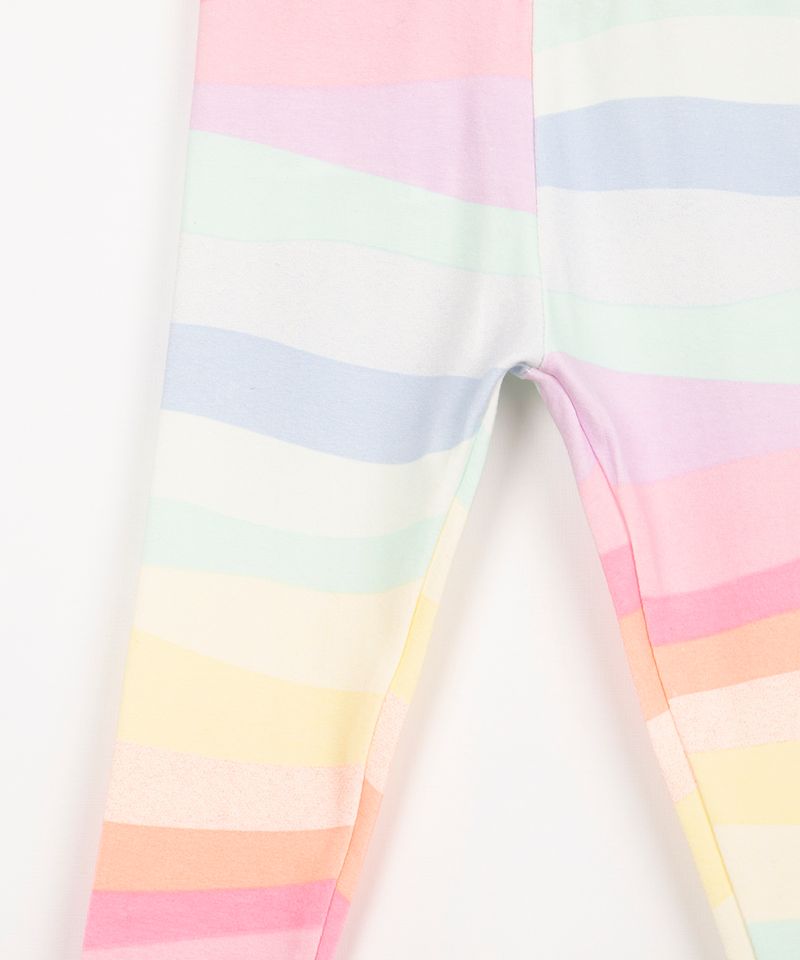 Pastel Rainbow Stripe Leggings