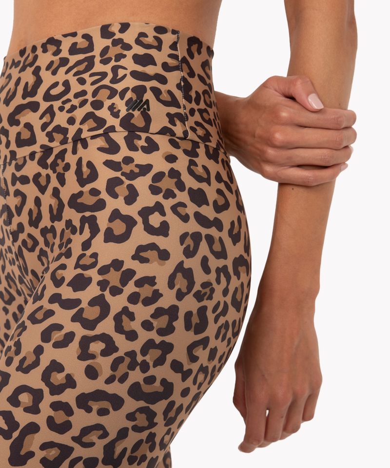 calça legging animal print esportiva ace caramelo - C&A