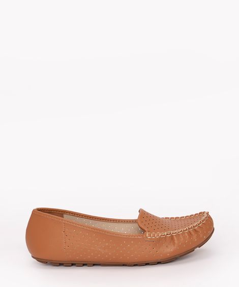 mocassim com micro furos vizzano caramelo