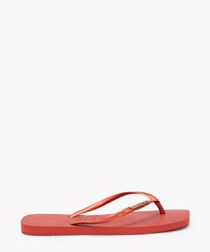 chinelo havaianas slim square vermelho