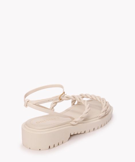 rasteirinha flatform tira torcida oneself off white
