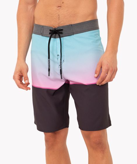 bermuda boardshort com bolso bicolor chumbo