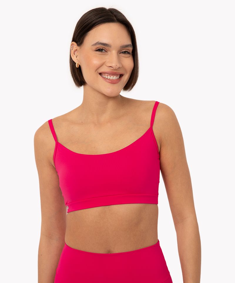 Top Alcinha com Bojo Removível Rosa bebe, Moda LLevo