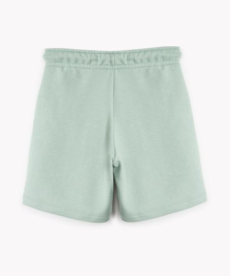 bermuda de moletom infantil com recorte verde