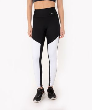 calça legging cintura alta recorte esportiva ace branco