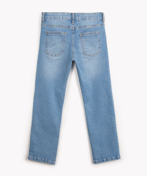 calça jeans infantil skinny com bolsos azul médio