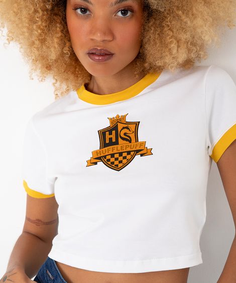 blusa baby look lufa lufa amarelo