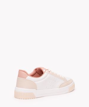 tênis casual com recortes e textura oneself off white