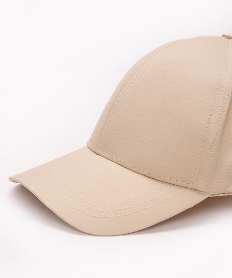 boné de sarja aba curva bege claro