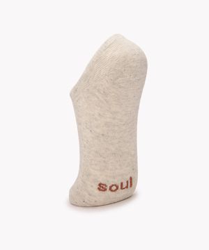 meia soquete mescla de algodão off white