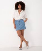 Saia Jeans Cintura Regulável