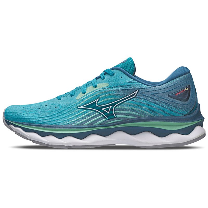 t nis de corrida feminino mizuno wave sky 6 azul C A