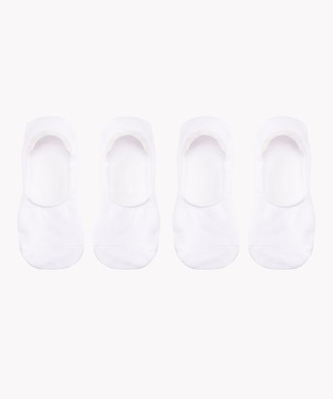 kit de 2 pares de meias invisíveis branco