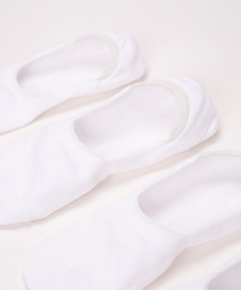 kit de 2 pares de meias invisíveis branco