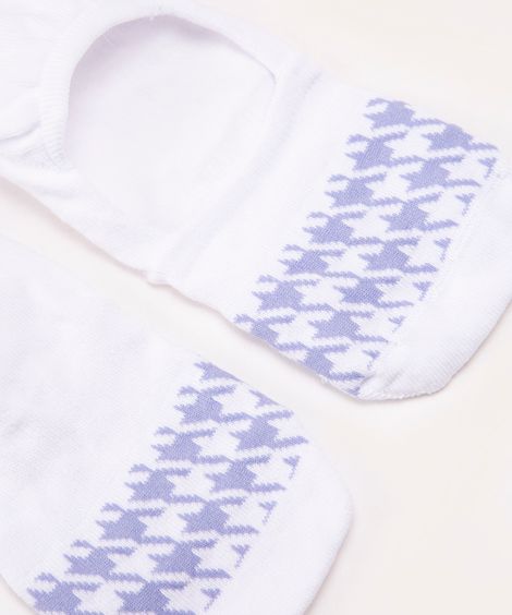 meia invisível pied poule multicor