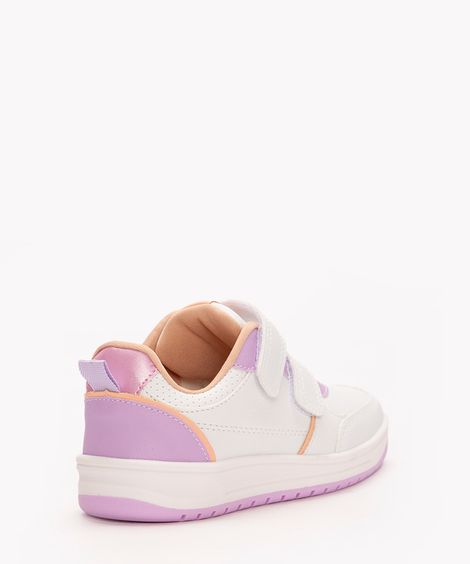 tênis infantil com velcro lilás