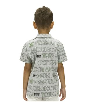 Polo Infantil Masculina Free Rovitex Kids Cinza