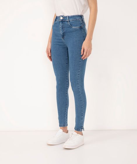 calça jeans cigarrete push up sawary jeans claro