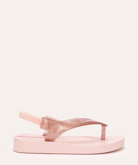 chinelo infantil glitter Ipanema rosa claro