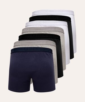kit de 7 cuecas boxer de algodão colorido