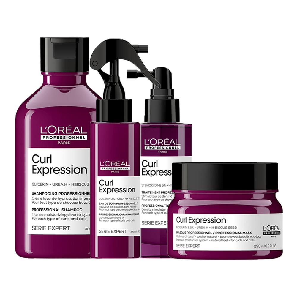Kit LOreál Professionnel Serie Expert Curl Expression Home Care com Shampoo Intense + 3 Produtos