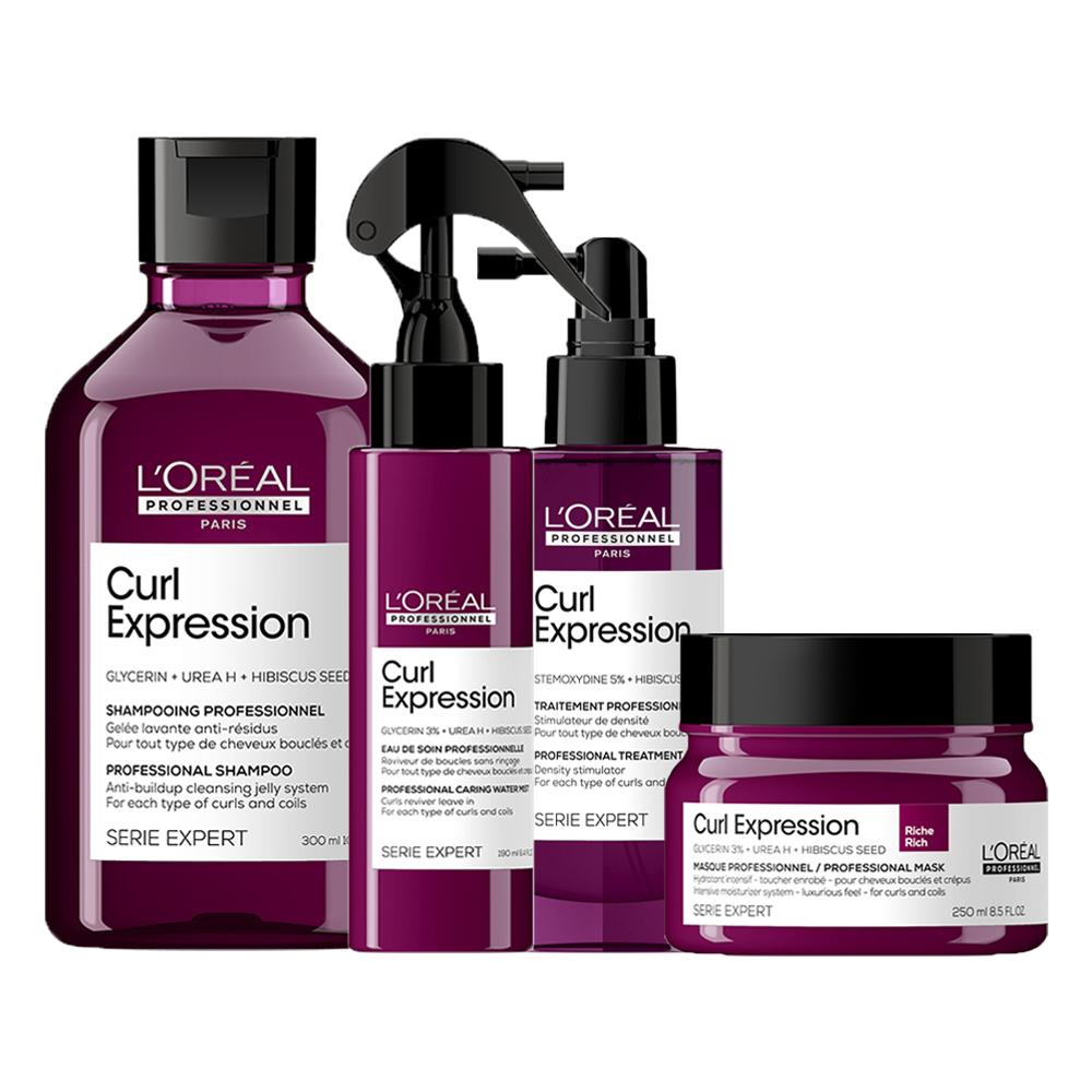 Kit LOreál Professionnel Serie Expert Curl Expression Home Care com Shampoo Antirresíduos 300 ml + 3 Produtos