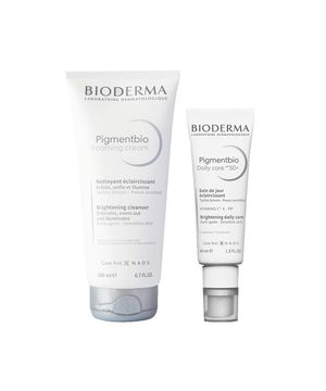 Kit Bioderma Pigmentbio Sabonete Esfoliante e Gel Creme Clareador Facial Daily Care