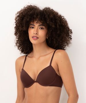 sutiã push up com aro e bojo marrom
