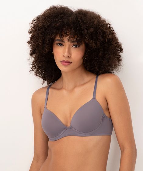 sutiã base com aro e bojo cinza