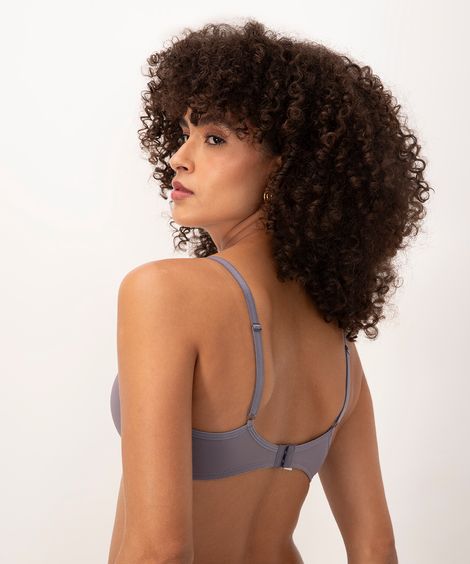 sutiã base com aro e bojo cinza