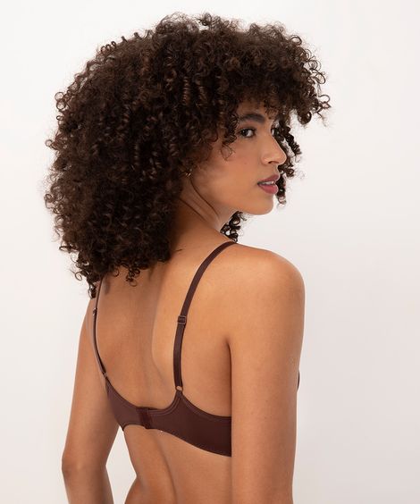 sutiã base com aro e bojo marrom