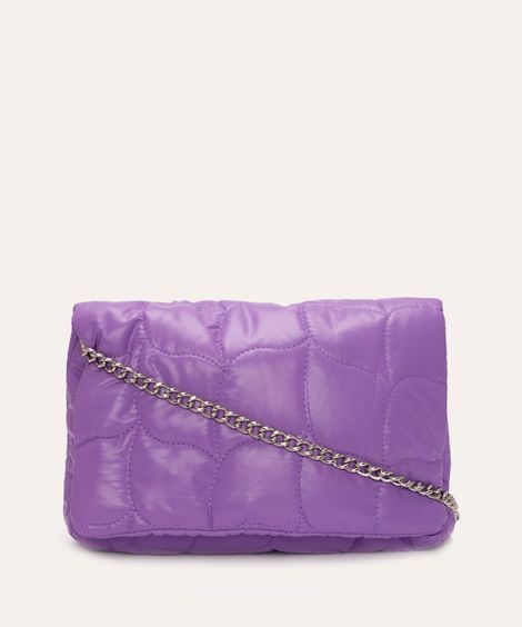 bolsa matelassê Cross com corrente roxo