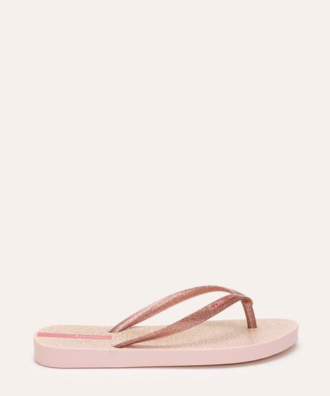 chinelo infantil glitter ipanema rosa claro