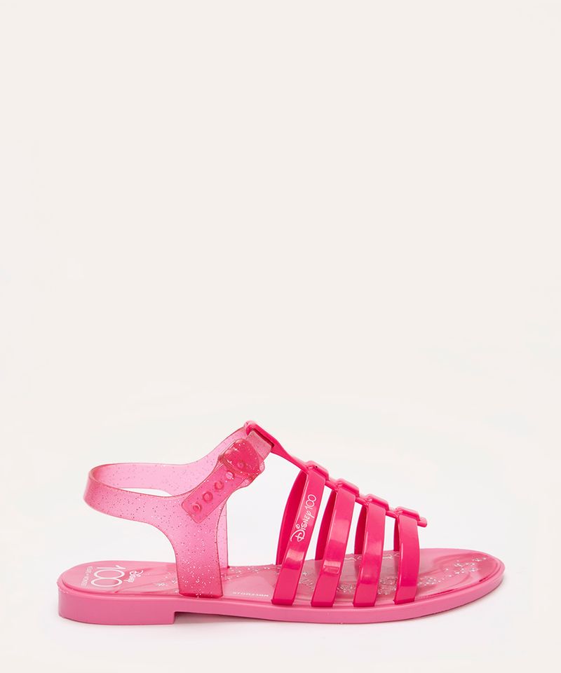 sand lia infantil disney com brilho rosa C A