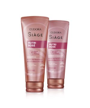 Eudora Kit Siàge Nutri Rosé: Shampoo 250ml + Condicionador 200ml