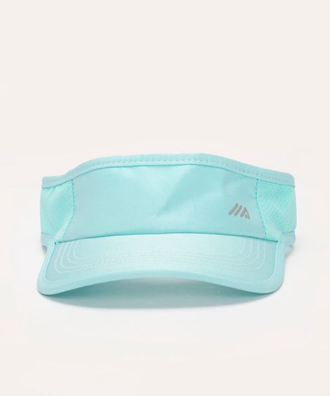 viseira com microfuros e velcro esportiva azul claro