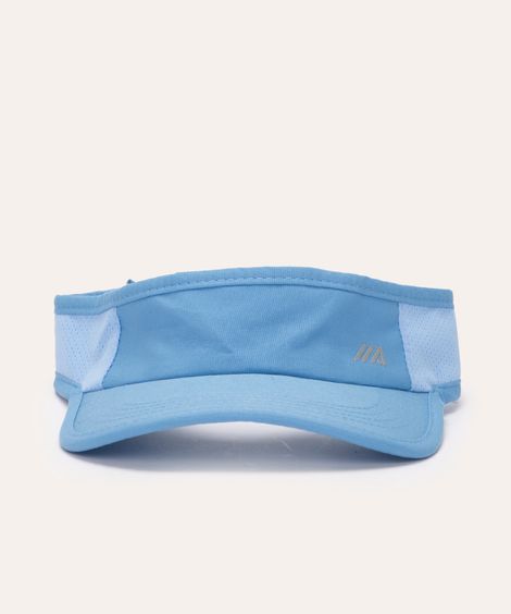 viseira com microfuros e velcro esportiva azul