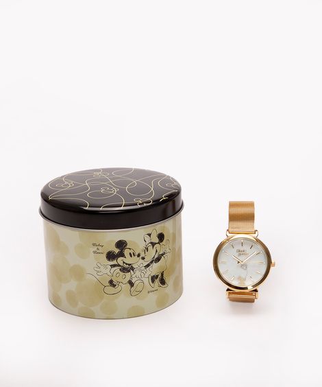 Relógio Analógico Disney 99655LPMEDS1 dourado