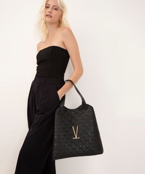 bolsa shopper matelassê vizzano preta