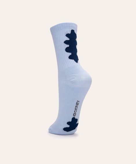 meia cano longo stitch bordado azul médio