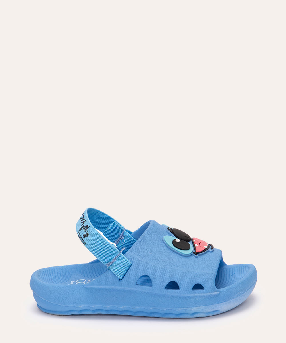 sandália infantil lilo e stitch com elástico azul Menor preço em sandália infantil lilo e stitch com elástico azul