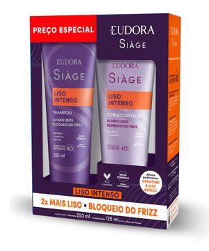 kit eudora siàge shampoo e condicionador liso intenso 250ml único