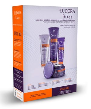 kit eudora siàge shampoo e condicionador liso intenso 250ml único