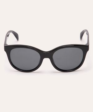 óculos de sol infantil oval com proteção uv preto