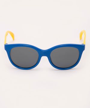 óculos de sol infantil oval com proteção uv azul