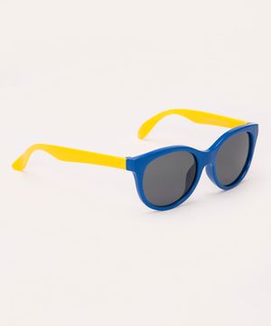 óculos de sol infantil oval com proteção uv azul